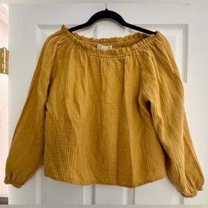 C&C California Mustard Scoop Neck or Off-Shoulder Top size medium